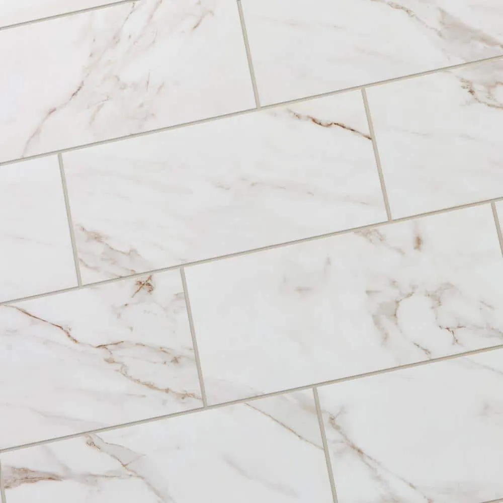 Marazzi Sanden Calacatta Gold Marble Matte 12 in. x 24 in. Glazed Porcelain Floor and Wall Tile, 15.6 sq. ft. per Case, photo 5 of 9