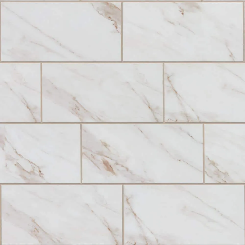 Marazzi Sanden Calacatta Gold Marble Matte 12 in. x 24 in. Glazed Porcelain Floor and Wall Tile, 15.6 sq. ft. per Case, photo 9 of 9