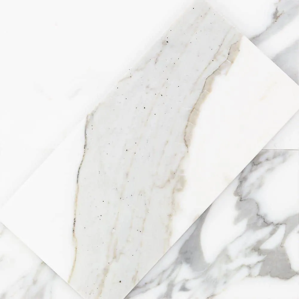 Ivy Hill Tile Calacatta 4 in. x 8 in. x 9mm Polished Marble Subway Tile (25 pieces / 5.55 sq. ft. / box), photo 5 of 8