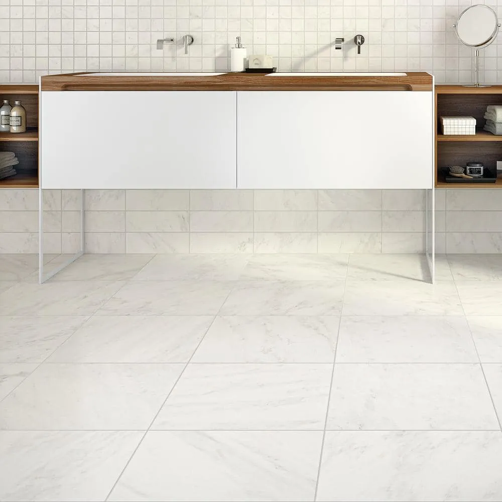 Ivy Hill Tile Hercules Calacatta 23.74 in. x 23.74 in. x 0.78 in. Textured Porcelain Floor Paver Tile (8.03 sq. ft./Case), photo 5 of 9