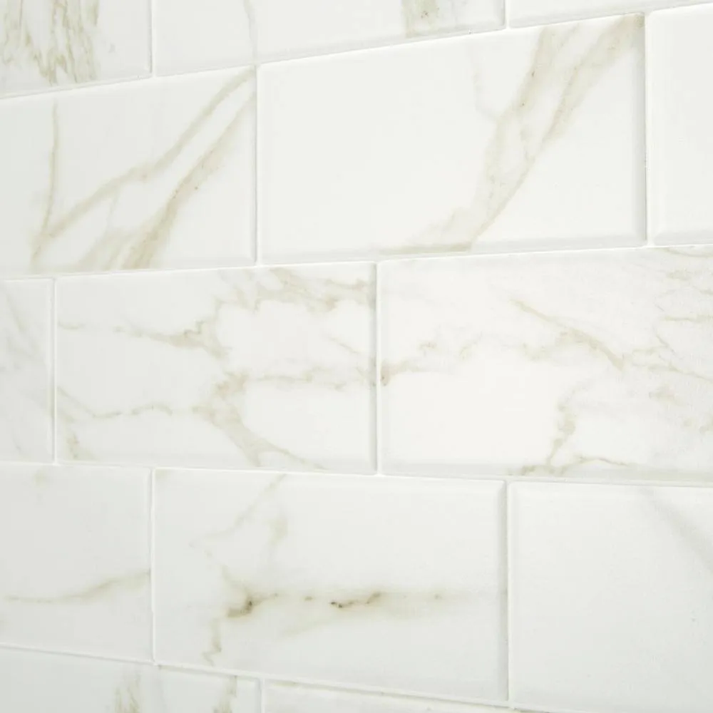 Marazzi Developed by Nature Calacatta 3 in. x 6 in. Glazed Ceramic Wall Tile (12 sq. ft. / case), photo 2 of 6