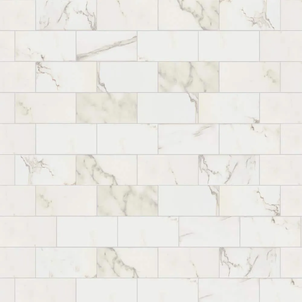 Marazzi Developed by Nature Calacatta 3 in. x 6 in. Glazed Ceramic Wall Tile (12 sq. ft. / case), photo 3 of 6
