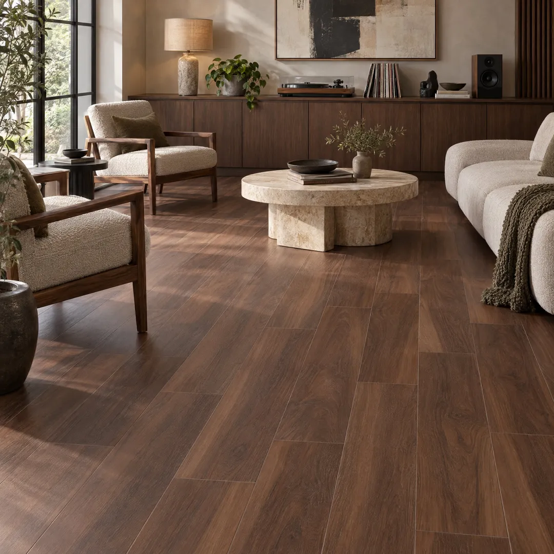 CALI Vinyl Pro with Mute Step Deep Sea Eucalyptus, 7-in W x 48-in L x 6.5-mm Thick, Waterproof Interlocking Luxury Vinyl Plank Flooring, 24.03-sq ft/Carton, in a room, photo 2 of 2
