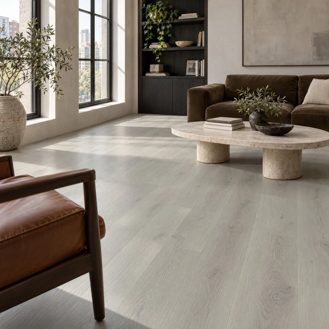 CALI Legends Diamondhead 12-mm x 9-in W x 60-in L Water Resistant Interlocking Luxury Vinyl Plank Flooring (22.44-sq ft/case), in a room, photo 2 of 2