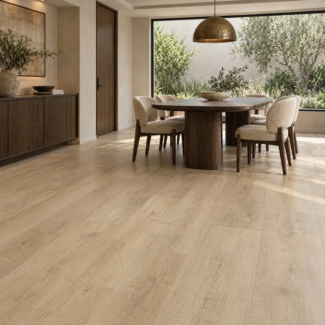 CALI Aqua Tough XL Dover Beach 4.7-mm x 9-in W x 60-in L Waterproof Luxury Vinyl Plank Flooring (37.54-sq ft/case), in a room, photo 2 of 2