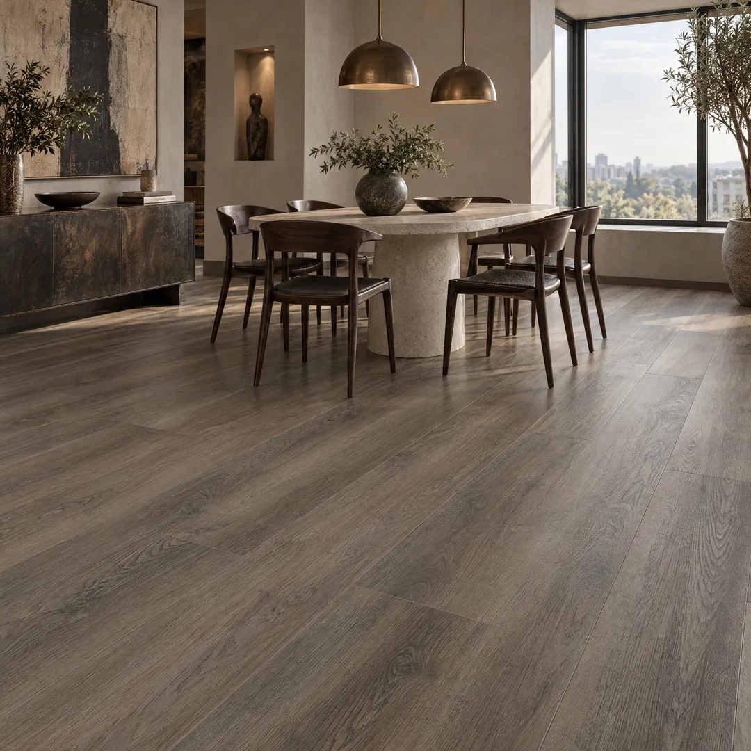 CALI Vinyl Legends King Tide 9-in W x 60-in L x 12-mm Thick Waterproof Interlocking Luxury Vinyl Plank Flooring (22.44-sq ft/carton), in a room, photo 2 of 2