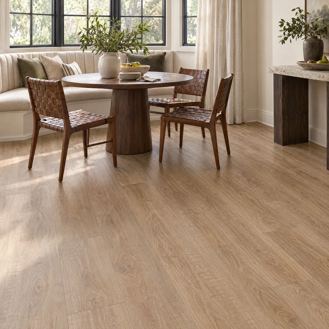 CALI Aqua Tough XL Paradise Pine 4.7-mm x 9-in W x 60-in L Waterproof Luxury Vinyl Plank Flooring (37.54-sq ft/case), in a room, photo 2 of 2