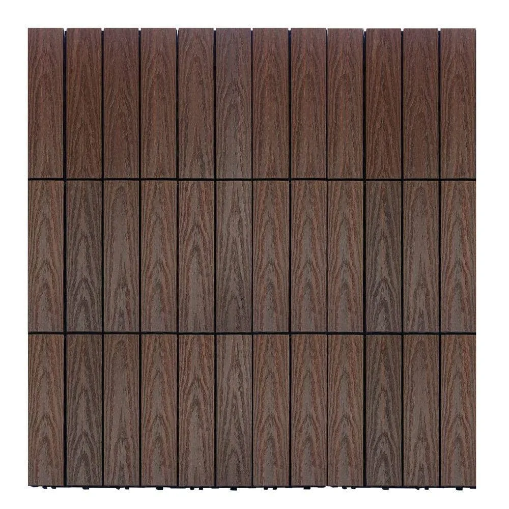 NewTechWood UltraShield Naturale 1 ft. x 1 ft. Quick Deck Outdoor Composite Deck Tile in California Redwood (10 sq. ft. per box), photo 9 of 9