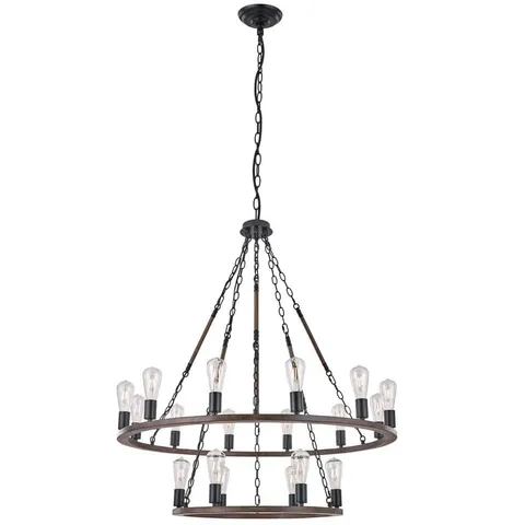 Cannes 18-Light Wagon Wheel Chandelier