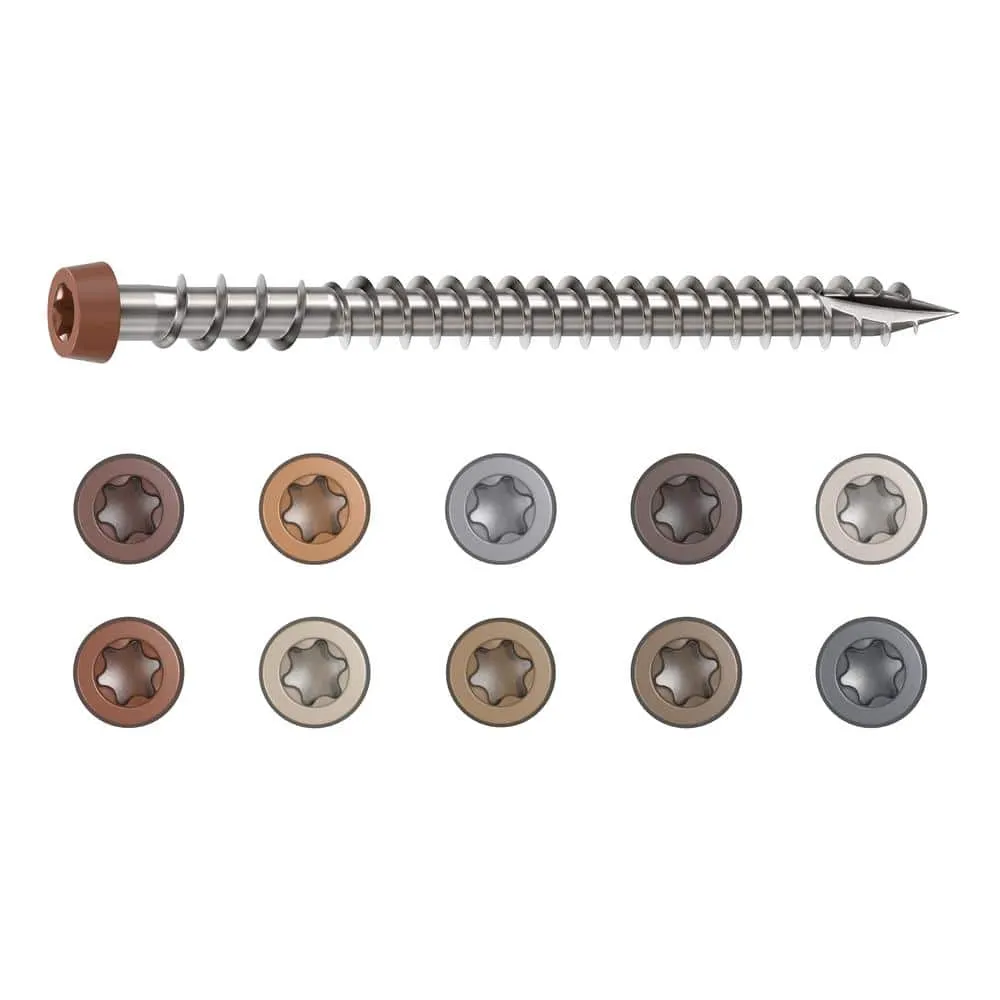 CAMO #10 2-1/2 in. 316 Stainless Steel Composite Redwood Premium Star Drive Flat Undercut Screws (350-Count), photo 3 of 5