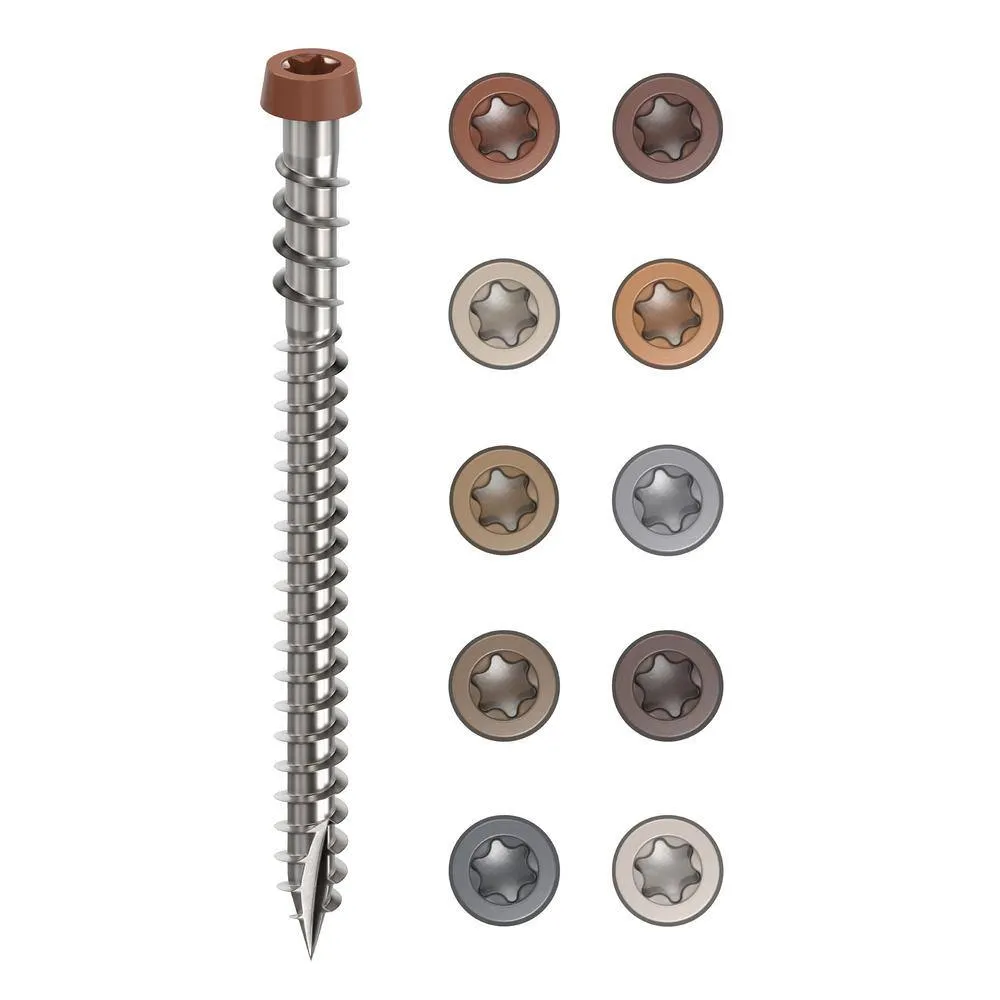 CAMO #10 2-1/2 in. 316 Stainless Steel Composite Redwood Premium Star Drive Flat Undercut Screws (350-Count), photo 4 of 5
