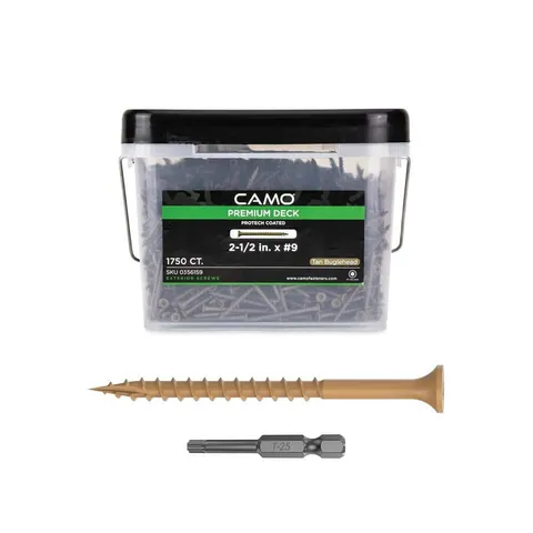 2-1/2" Tan Exterior Wood Deck Screws - 1750 Pack