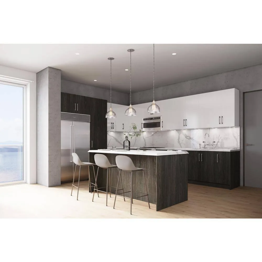 Cambridge Quick Assemble Modern Style, Carbon Marine 36 x 36 in. Blind Wall Kitchen Cabinet (36 in. W x 12 in. D x 36 in. H), photo 3 of 6