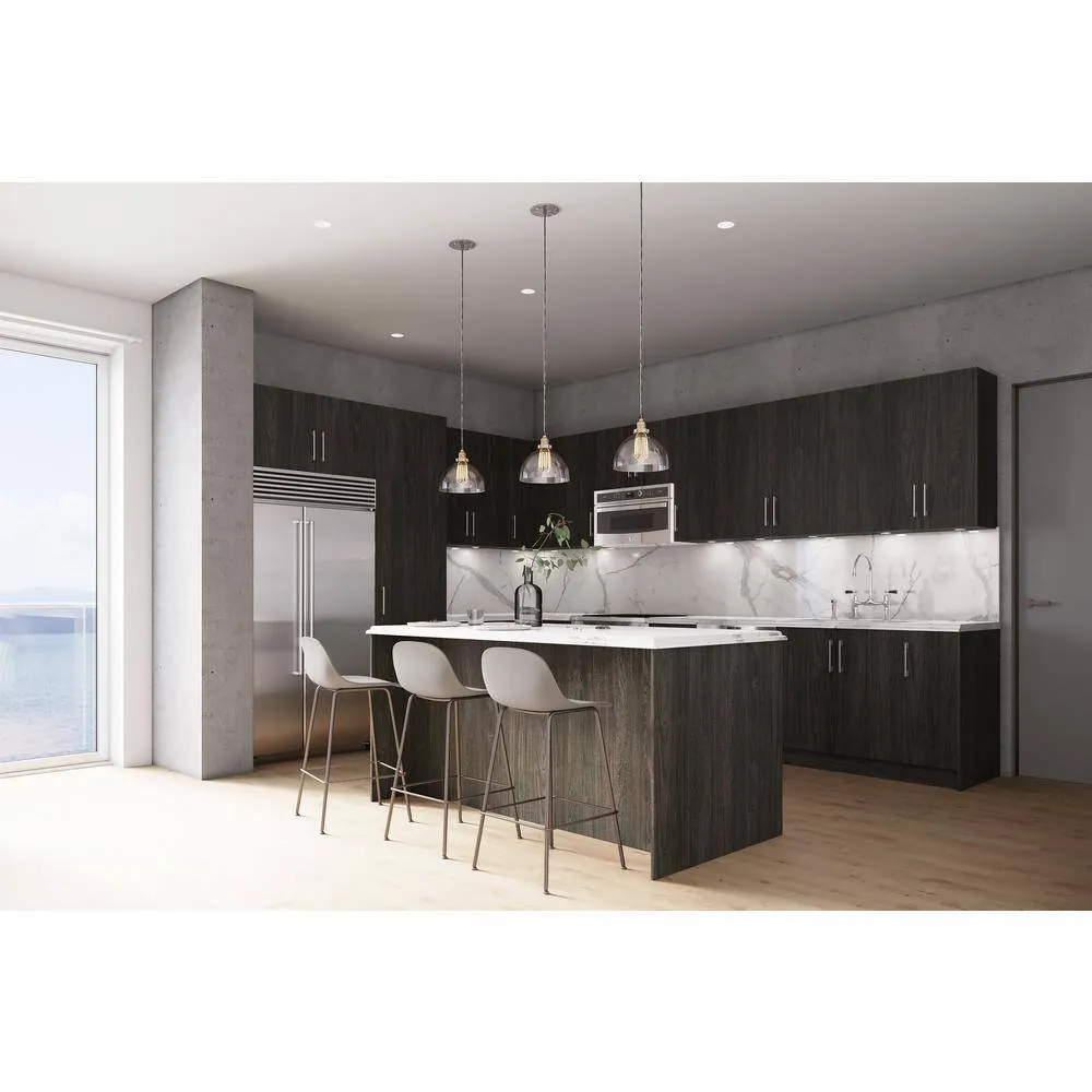 Cambridge Quick Assemble Modern Style, Carbon Marine 36 x 36 in. Blind Wall Kitchen Cabinet (36 in. W x 12 in. D x 36 in. H), photo 4 of 6