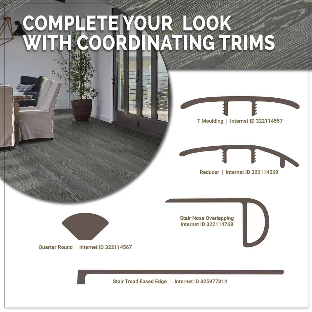 A&A Surfaces Woodridge Carlo Oak 0.28 in. x 6.5 in. Waterproof Wire Brushed Engineered Hardwood Flooring (21.67 sq. ft./case), photo 10 of 10