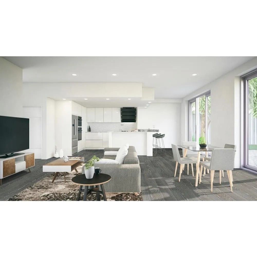 A&A Surfaces Woodridge Carlo Oak 0.28 in. x 6.5 in. Waterproof Wire Brushed Engineered Hardwood Flooring (1040.16 sq. ft./pallet), photo 4 of 10
