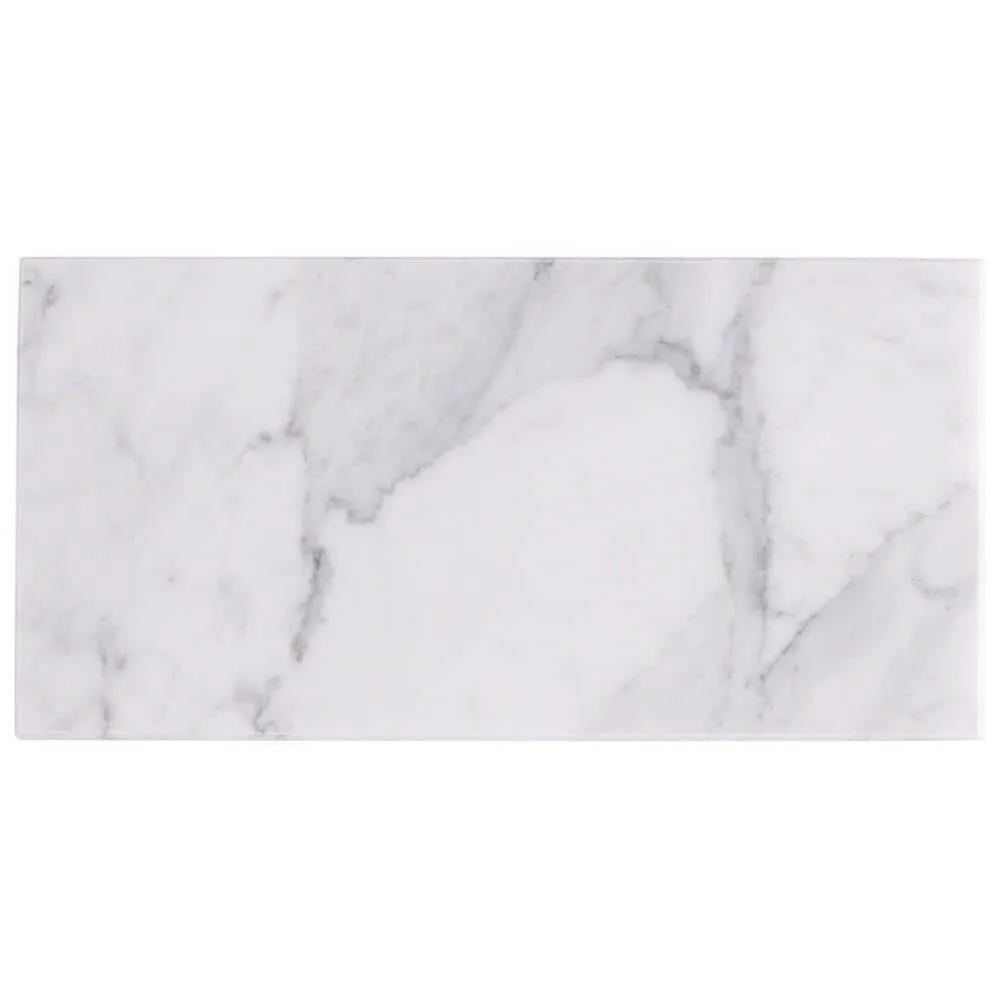 Ivy Hill Tile White Carrara 3 in. x 6 in. x 9mm Polished Marble Subway Tile (40 Pieces, 5 sq. ft. per Box), photo 8 of 8