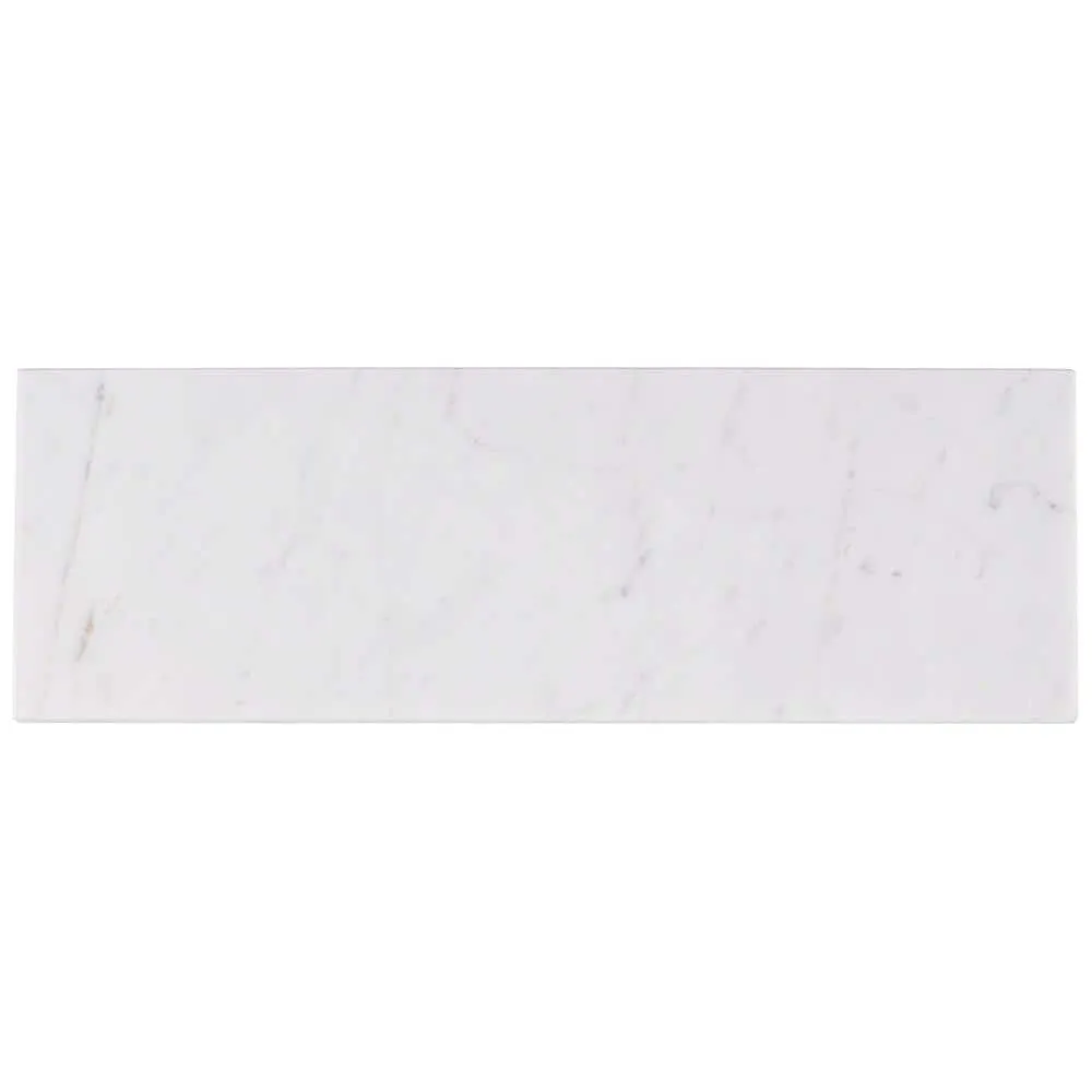 Ivy Hill Tile White Carrara 4 in. x 12 in. x 9mm Polished Marble Subway Tile (30 Pieces, 10 sq. ft. per Box), photo 6 of 8