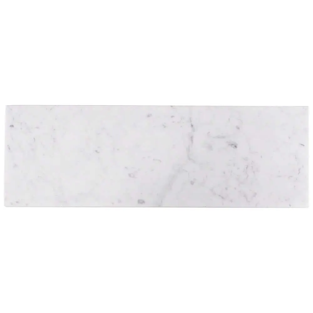 Ivy Hill Tile White Carrara 4 in. x 12 in. x 9mm Polished Marble Subway Tile (30 Pieces, 10 sq. ft. per Box), photo 7 of 8