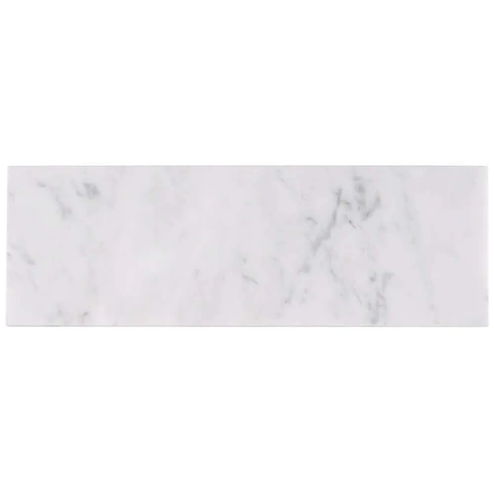 Ivy Hill Tile White Carrara 4 in. x 12 in. x 9mm Polished Marble Subway Tile (30 Pieces, 10 sq. ft. per Box), photo 8 of 8