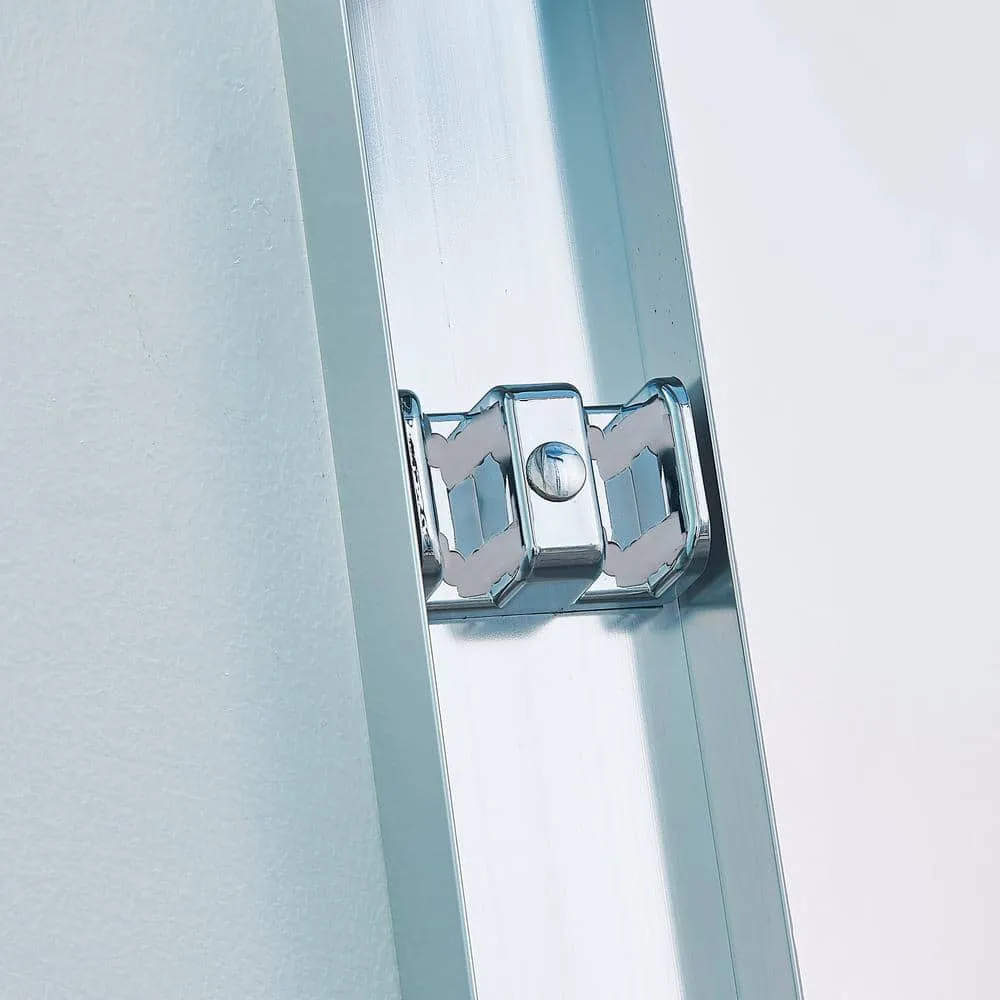 CASAINC 44-48 in. W x 75 in. H Double Sliding Aluminum Alloy Frame Shower Door in Chrome with 5/16 in. Clear Glass, photo 4 of 7