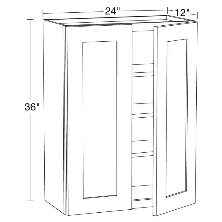 Home Decorators Collection Newport 24 in. W x 12 in. D x 36 in. H Assembled Plywood Wall Kitchen Cabinet in Mythic Blue with Soft Close, photo 2 of 5
