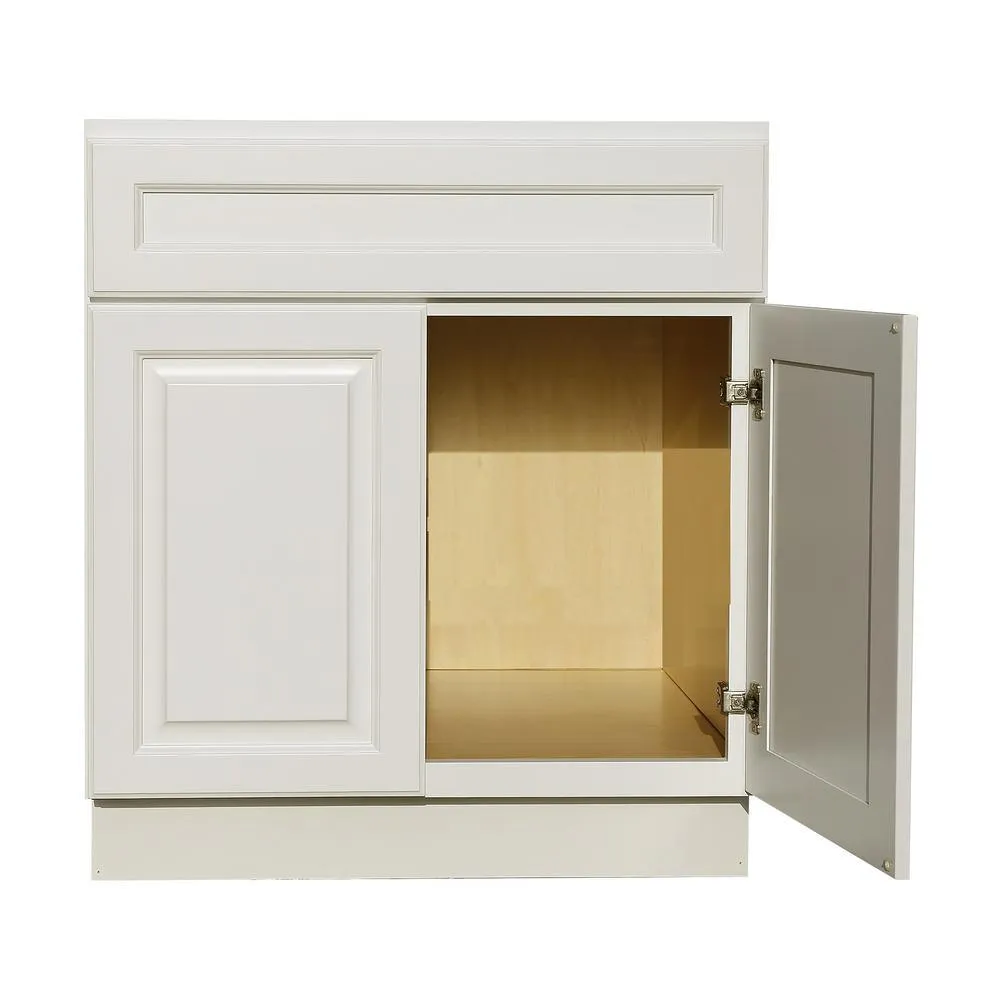 42 in. W x 21 in. D x 34.5 in. H Ready to Assemble Vanity Cabinet with 2-Doors Classic White, photo 3 of 16