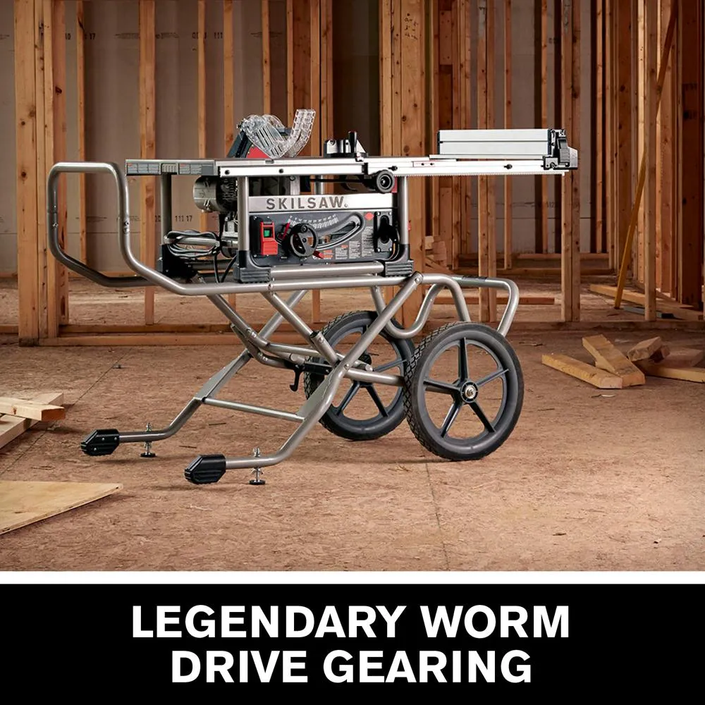 SKILSAW 10 in. Heavy-Duty Worm Drive Table Saw 15 Amp Corded Electric with Stand and Diablo Blade, photo 2 of 10