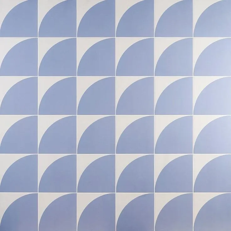 Bond Tile Victoria Crescent Blue 8 in. x 8 in. Matte Porcelain Wall Tile (9 Pieces, 3.87 Sq. Ft. / Case), photo 2 of 6