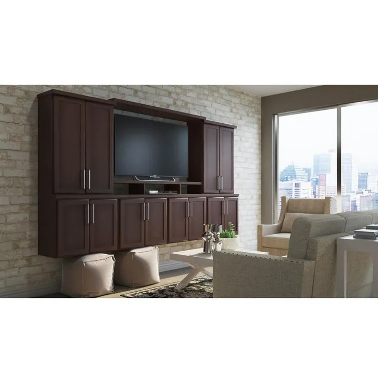 Hampton Bay Shaker Assembled 36x34.5x24 in. Blind Base Corner Kitchen Cabinet in Java, photo 5 of 10