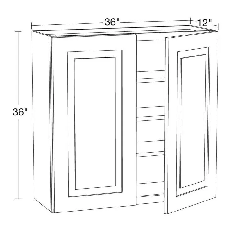 Home Decorators Collection Grayson 36 in. W x 12 in. D x 36 in. H Assembled Plywood Wall Kitchen Cabinet in Mythic Blue with Soft Close, photo 4 of 5
