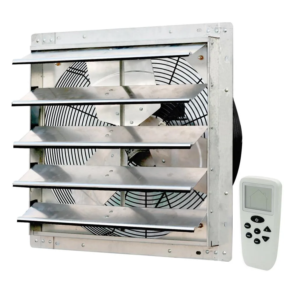 iLIVING 1200 CFM Silver Electric Powered Gable Mount Shutter Fan/Vent, photo 5 of 8