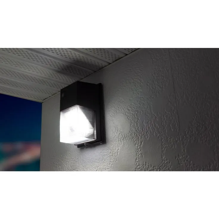 Commercial Electric 150-Watt Equivalent Integrated Outdoor LED Wall Pack, 2500 Lumens, Dusk to Dawn Outdoor Security Light (2-Pack), photo 2 of 15