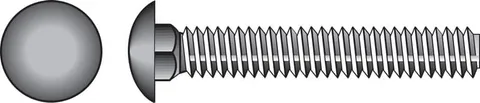 Galvanized Steel Carriage Bolts, 3/8 × 6 in, 50-Pack