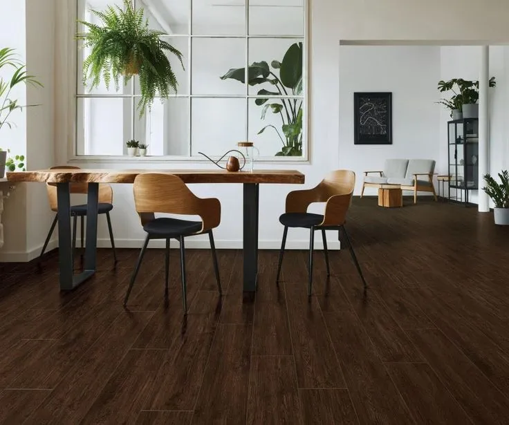 Style Selections Chestnut Oak 20-mil x 7-in W x 48-in L Waterproof Interlocking Luxury Vinyl Plank Flooring, photo 8 of 8