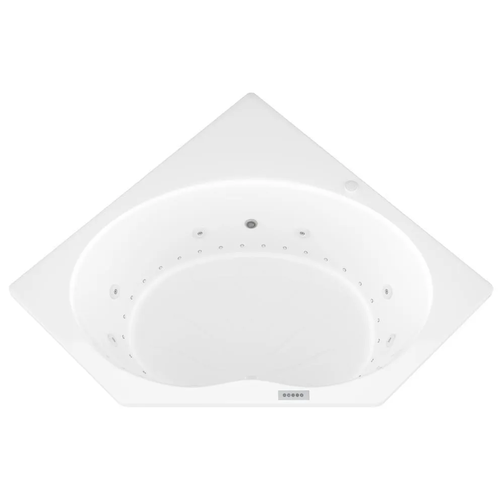 Universal Tubs Carnelian Diamond Series 5 ft. Center Drain Whirlpool and Air Bath Tub in White, photo 11 of 20