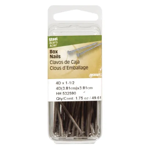 8D Box Bright Steel Nails, 2-1/2 in.