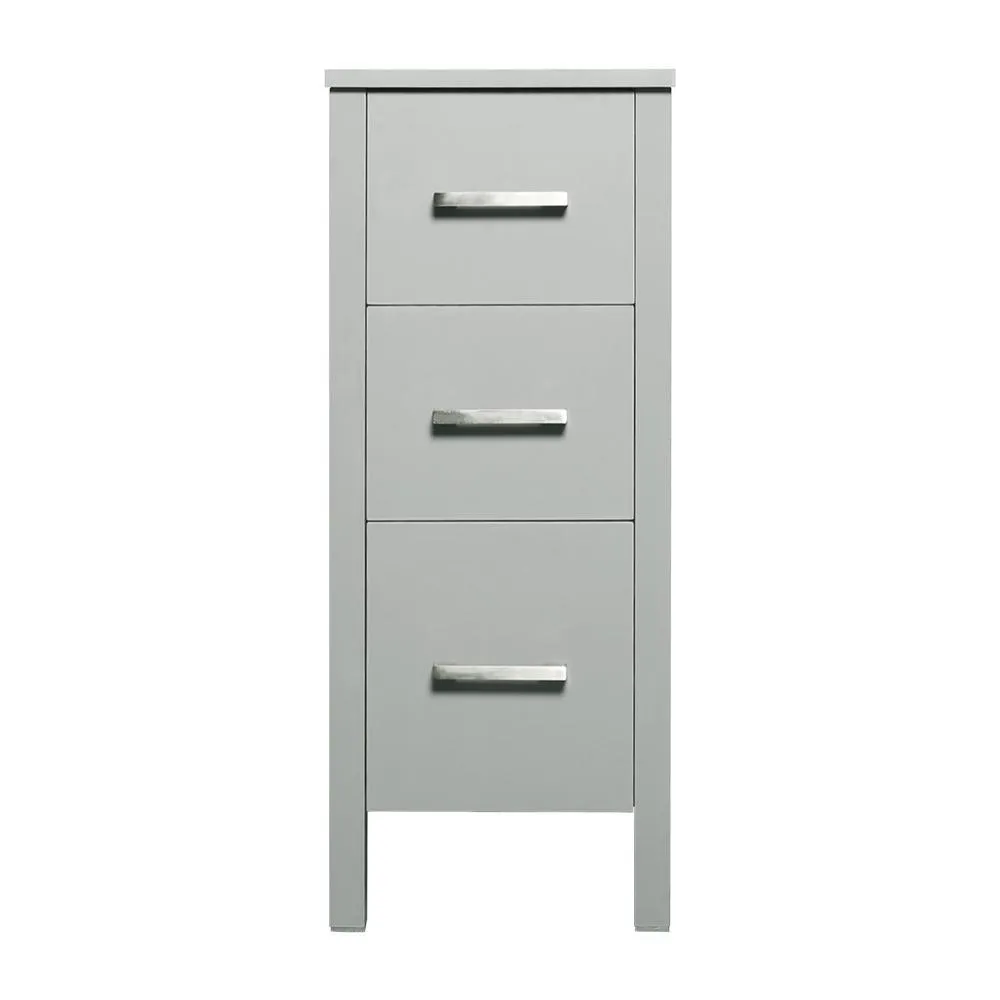 CASAINC 20 in. W x 12 in. D x 30 in. H Bathroom Vanity Cabinet Linen Cabinet with Three Drawers in Gray, photo 5 of 7