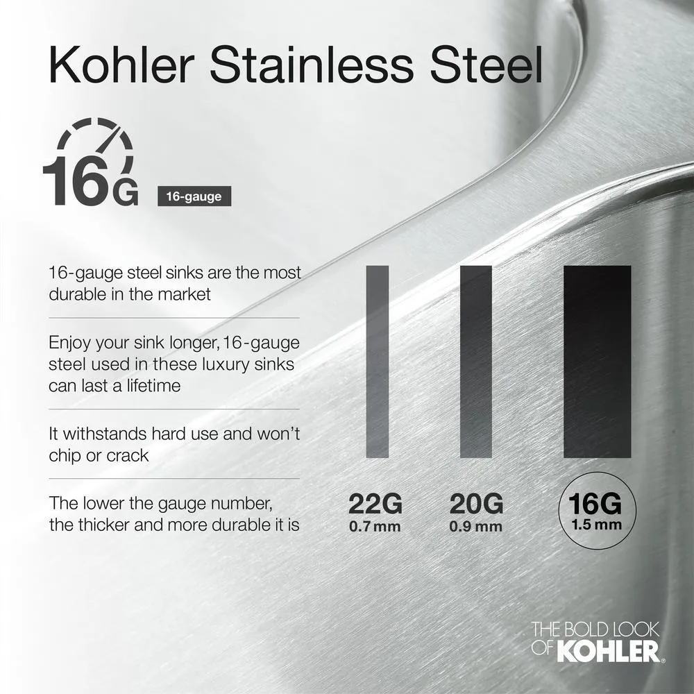 Strive Undermount Stainless Steel 29 in. Single Bowl Kitchen Sink Kit with Sink Rack, photo 2 of 16