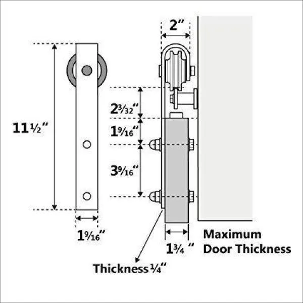36 in x 84 in Z Series DIY Dark Walnut Finished Knotty Pine Wood Sliding Barn Door Slab with Hardware Kit, photo 5 of 9