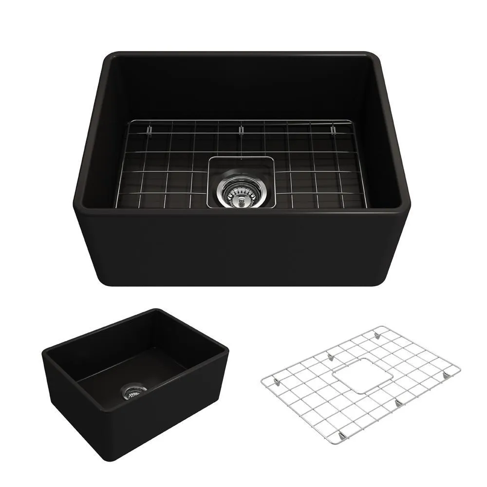 Classico Farmhouse Apron Front Fireclay 30 in. Single Bowl Kitchen Sink with Bottom Grid and Strainer in White, photo 26 of 33