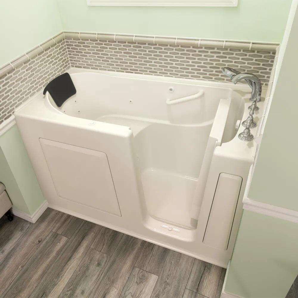 Gelcoat Premium Series 60 in. Right Hand Walk-In Whirlpool Bathtub in Linen, photo 5 of 16