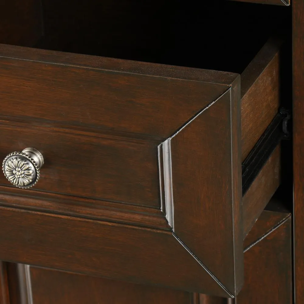 Andover 18 in. W x 65 in. H x 16 in. D Bathroom Linen Storage Tower Cabinet in Dark Cherry, photo 3 of 7