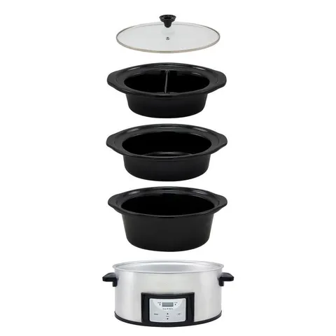 Pick-a-Pot 6 Qt. Stainless Steel Digital Slow Cooker