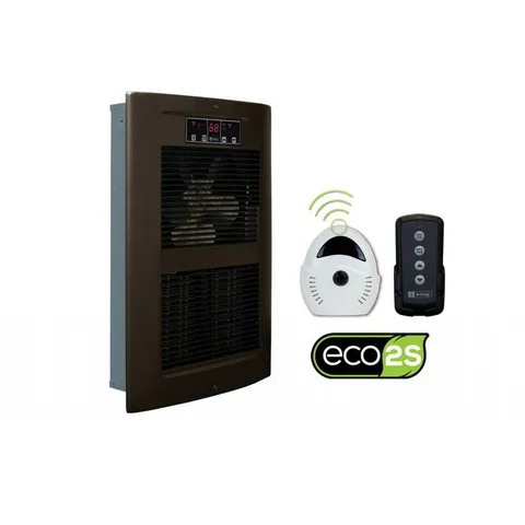 LPW ECO2S 240-Volt 2500-4500-Watt 8530-15354 BTU Electric Wall Heater in Oiled Bronze