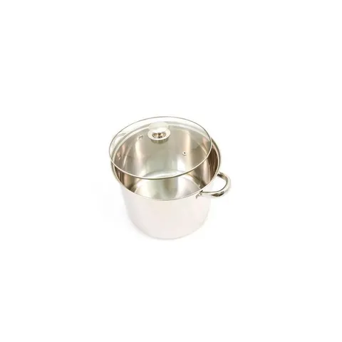 20 qt. Stainless Steel Stock Pot with Glass Lid