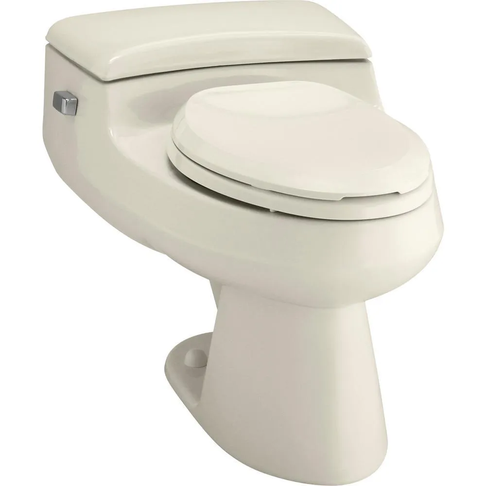 San Raphael Comfort Height 1-Piece 1 GPF Single Flush Elongated Toilet in Ice Grey, Seat Included, photo 8 of 10