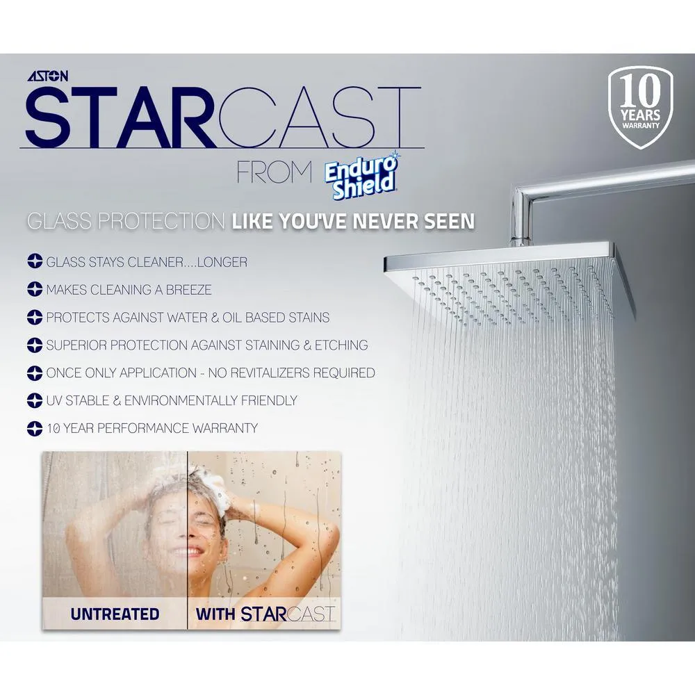 48 in. - 52 in. x 38 in. x 80 in. Frameless Corner Sliding Shower Enclosure Clear Glass in Stainless Steel Right, photo 6 of 6