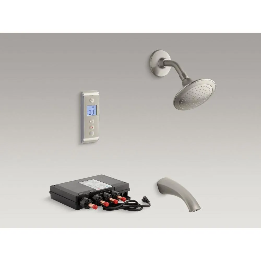 Mistos DTV Prompt Digital Single-Handle 1-Spray Tub and Shower Faucet System in Vibrant Brushed Nickel (Valve Included), photo 3 of 5