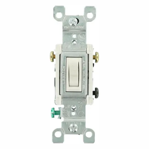 15 Amp 3-Way Toggle Switch, White (6-Pack)